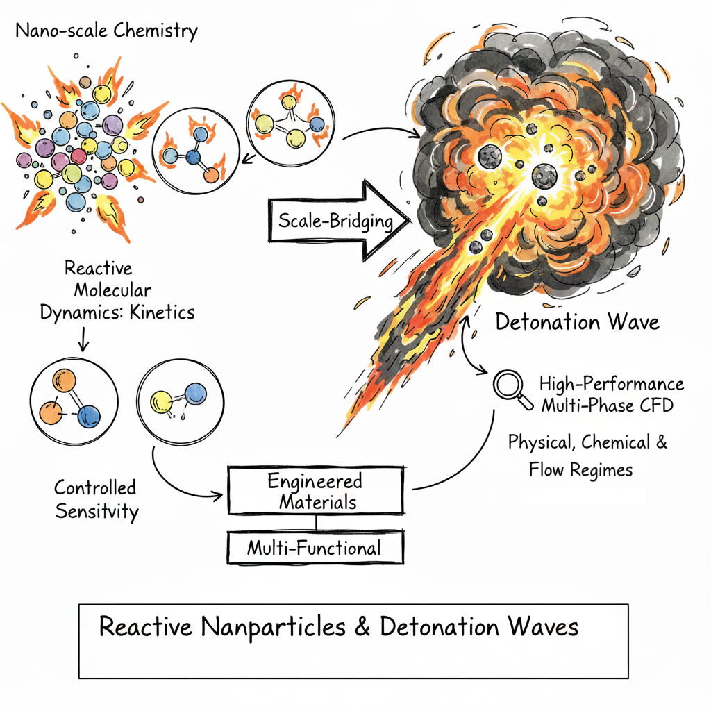 Reactive metallic nanoparticles